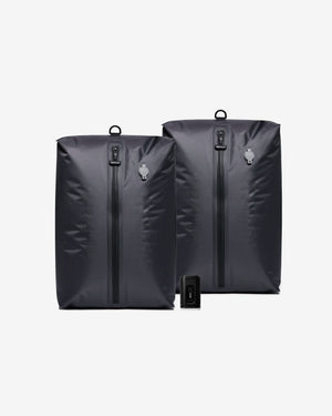 Pack Pro Viajero de NVMA con dos bolsas de compresión, color negro obsidian, de 17L y bomba V-FLOW, kit de vacío portátil para optimizar espacio en mochilas y maletas de cabina.